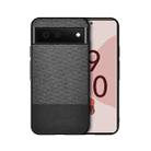 For Google Pixel 6 Shockproof Splicing PU + Cloth Protective Case(Black) - 1