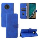 For Nokia G50 Solid Color Skin Feel Magnetic Buckle Horizontal Flip Calf Texture PU Phone Case(Blue) - 1