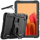 Shockproof Colorful Silicone + Black PC Tablet Protective Case with Holder & Shoulder Strap For Samsung Galaxy Tab A7 2020 T500(Black) - 1