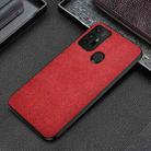 For Motorola Moto G30 Shockproof Cloth Texture PC + TPU Protective Case(Red) - 1