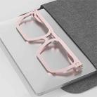 R-JUST BJ02-1 Foldable Round Glasses Shape Aluminum Alloy Laptop Stand(Pink) - 1