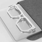 R-JUST BJ02-1 Foldable Round Glasses Shape Aluminum Alloy Laptop Stand(Silver) - 1