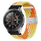 22mm Universal Metal Buckle Nylon Braided Watch Band(Orange Yellow) - 1