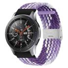 22mm Universal Metal Buckle Nylon Braided Watch Band(Z Purple) - 1