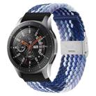 22mm Universal Metal Buckle Nylon Braided Watch Band(Z Blue) - 1