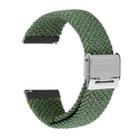 22mm Universal Metal Buckle Nylon Braided Watch Band(Olive Green) - 1