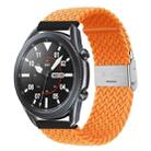 22mm Universal Metal Buckle Nylon Braided Watch Band(Orange) - 1