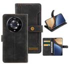 For Honor Magic3 Pro Copper Buckle Horizontal Flip Leather Phone Case with Holder & Card Slots & Wallet(Black) - 1