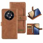 For Honor Magic3 Pro Copper Buckle Horizontal Flip Leather Phone Case with Holder & Card Slots & Wallet(Brown) - 1