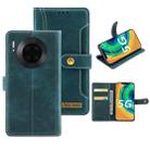 For Huawei Mate 30 Copper Buckle Horizontal Flip Leather Phone Case with Holder & Card Slots & Wallet(Green) - 1