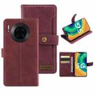 For Huawei Mate 30 Pro Copper Buckle Horizontal Flip Leather Phone Case with Holder & Card Slots & Wallet(Maroon) - 1