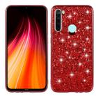 For Xiaomi Redmi Note 8 Glittery Powder Shockproof TPU Case(Red) - 1