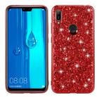 For Huawei Y6 Prime Glittery Powder Shockproof TPU Case(Red) - 1