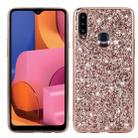 For Galaxy A20S Glittery Powder Shockproof TPU Case(Rose Rold) - 1