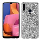 For Galaxy A20S Glittery Powder Shockproof TPU Case(Silver) - 1