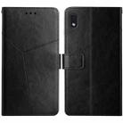 For Samsung Galaxy A01 Core Y Stitching Horizontal Flip Leather Case with Holder & Card Slots & Wallet & Photo Frame(Black) - 1