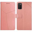For Samsung Galaxy A03s 166mm Y Stitching Horizontal Flip Leather Case with Holder & Card Slots & Wallet & Photo Frame(Rose Gold) - 1