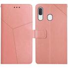 For Samsung Galaxy A20e Y Stitching Horizontal Flip Leather Case with Holder & Card Slots & Wallet & Photo Frame(Rose Gold) - 1