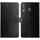 For Samsung Galaxy A20s Y Stitching Horizontal Flip Leather Case with Holder & Card Slots & Wallet & Photo Frame(Black) - 1