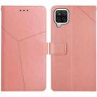 For Samsung Galaxy A22 4G Y Stitching Horizontal Flip Leather Case with Holder & Card Slots & Wallet & Photo Frame(Rose Gold) - 1