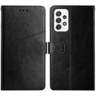 For Samsung Galaxy A32 4G Y Stitching Horizontal Flip Leather Case with Holder & Card Slots & Wallet & Photo Frame(Black) - 1