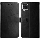 For Samsung Galaxy A42 Y Stitching Horizontal Flip Leather Case with Holder & Card Slots & Wallet & Photo Frame(Black) - 1