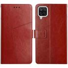 For Samsung Galaxy A42 Y Stitching Horizontal Flip Leather Case with Holder & Card Slots & Wallet & Photo Frame(Brown) - 1