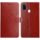 For Samsung Galaxy M21 / M30s Y Stitching Horizontal Flip Leather Case with Holder & Card Slots & Wallet & Photo Frame(Brown) - 1