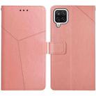 For Samsung Galaxy M62 / F62 Y Stitching Horizontal Flip Leather Case with Holder & Card Slots & Wallet & Photo Frame(Rose Gold) - 1