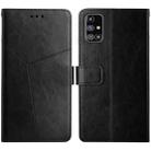 For Samsung Galaxy M31s Y Stitching Horizontal Flip Leather Case with Holder & Card Slots & Wallet & Photo Frame(Black) - 1