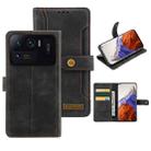 For Xiaomi Mi 11 Ultra Copper Buckle Horizontal Flip Leather Phone Case with Holder & Card Slots & Wallet(Black) - 1