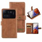 For Xiaomi Mi 11 Ultra Copper Buckle Horizontal Flip Leather Phone Case with Holder & Card Slots & Wallet(Brown) - 1