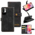 For Xiaomi Redmi Note 10 5G / Poco M3 Pro / Redmi Note 10T Copper Buckle Flip Leather Phone Case(Black) - 1