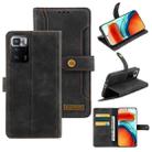 For Xiaomi Redmi Note 10 Pro 5G / Poco X3 GT Copper Buckle Flip Leather Phone Case(Black) - 1