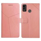 For Honor 9X Lite Y Stitching Horizontal Flip Leather Phone Case with Holder & Card Slots & Wallet & Photo Frame(Rose Gold) - 1