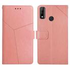 For Honor Y8s Y Stitching Horizontal Flip Leather Phone Case with Holder & Card Slots & Wallet & Photo Frame(Rose Gold) - 1