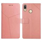 For Huawei P20 Lite Y Stitching Horizontal Flip Leather Phone Case with Holder & Card Slots & Wallet & Photo Frame(Rose Gold) - 1