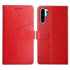 For Huawei P30 Pro Y Stitching Horizontal Flip Leather Phone Case with Holder & Card Slots & Wallet & Photo Frame(Red) - 1