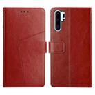 For Huawei P30 Pro Y Stitching Horizontal Flip Leather Phone Case with Holder & Card Slots & Wallet & Photo Frame(Brown) - 1