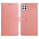 For Huawei P40 Lite Y Stitching Horizontal Flip Leather Phone Case with Holder & Card Slots & Wallet & Photo Frame(Rose Gold) - 1