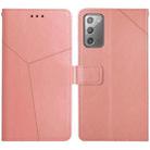 For Samsung Galaxy Note20 Y Stitching Horizontal Flip Leather Case with Holder & Card Slots & Wallet & Photo Frame(Rose Gold) - 1