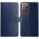 For Samsung Galaxy Note20 Ultra Y Stitching Horizontal Flip Leather Case with Holder & Card Slots & Wallet & Photo Frame(Blue) - 1
