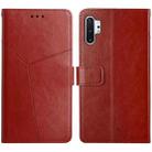 For Samsung Galaxy Note10+ Y Stitching Horizontal Flip Leather Case with Holder & Card Slots & Wallet & Photo Frame(Brown) - 1