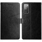 For Samsung Galaxy S20 FE Y Stitching Horizontal Flip Leather Case with Holder & Card Slots & Wallet & Photo Frame(Black) - 1