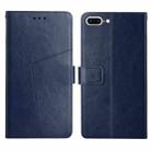 Y Stitching Horizontal Flip Leather Phone Case with Holder & Card Slots & Wallet & Photo Frame For iPhone 8 Plus / 7 Plus(Blue) - 1