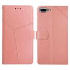 Y Stitching Horizontal Flip Leather Phone Case with Holder & Card Slots & Wallet & Photo Frame For iPhone 8 Plus / 7 Plus(Rose Gold) - 1