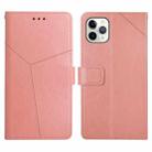 For iPhone 11 Pro Y Stitching Horizontal Flip Leather Phone Case with Holder & Card Slots & Wallet & Photo Frame (Rose Gold) - 1