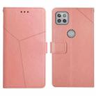 For Motorola Moto G 5G Y Stitching Horizontal Flip Leather Phone Case with Holder & Card Slots & Wallet & Photo Frame(Rose Gold) - 1