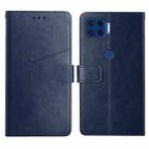 For Motorola Moto G 5G Plus Y Stitching Horizontal Flip Leather Phone Case with Holder & Card Slots & Wallet & Photo Frame(Blue) - 1