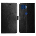 For Motorola Moto G 5G Plus Y Stitching Horizontal Flip Leather Phone Case with Holder & Card Slots & Wallet & Photo Frame(Black) - 1